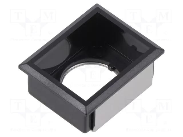 Button holder; 22mm; 61; 21x27mm; Face dim: 24x30mm; Body: black EAO 61-9931.0
