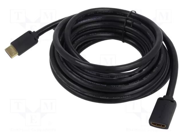 Cable; HDMI socket,HDMI plug; PVC; Len: 0.5m; black; HDMI 2.0 VENTION AHCBD