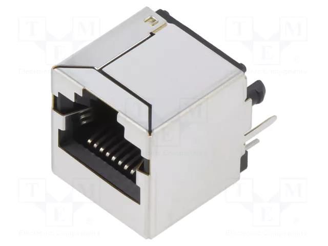 Connector: RJ50; socket; PIN: 10; shielded; 10p10c; on PCBs; THT BEL FUSE SS-651010S-A-NF