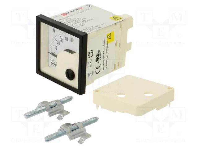 Voltmeter; on panel; 0÷50V; Class: 1.5; 48x48mm CROMPTON / TE CONNECTIVITY E242-89V-G-05
