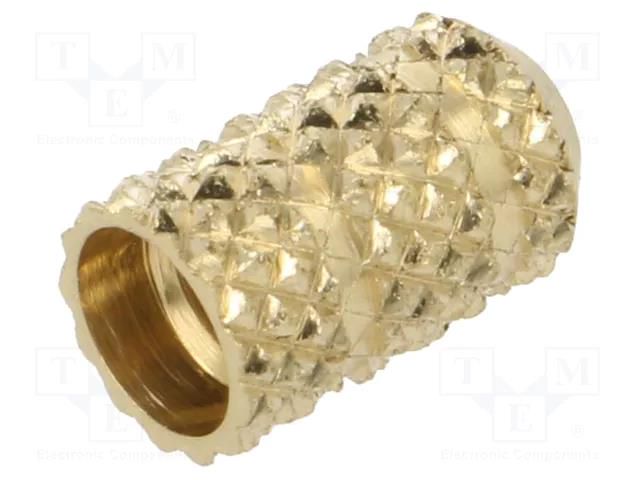 Threaded insert; brass; M5; BN 37875; L: 11.3mm; for plastic TAPPEX KVT-118M5