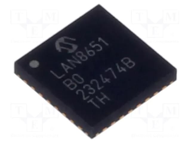 IC: Ethernet controller; 10Base-T1S; SPE,SPI; VQFN32; -40÷125°C MICROCHIP TECHNOLOGY LAN8651B0-E/LMX