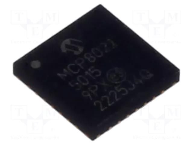 IC: driver; 3-phase motor controller,LDO; UART; VQFN28; 0.5A; Ch: 3 MICROCHIP TECHNOLOGY MCP80215015H9PXVAO