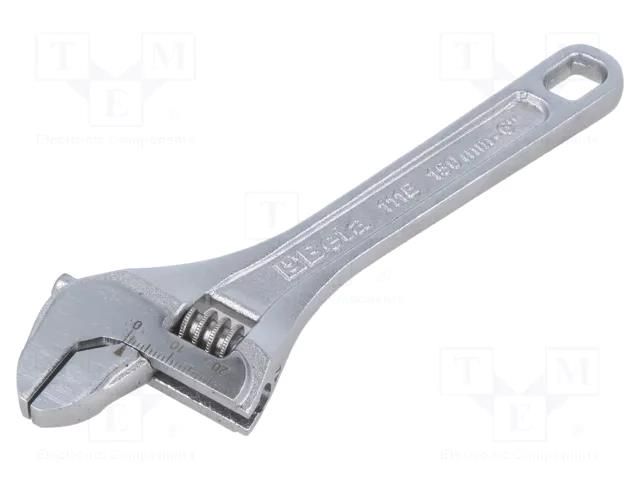 Wrench; adjustable; Jaw capacity: 24mm; Overall len: 150mm BETA BE111E/150