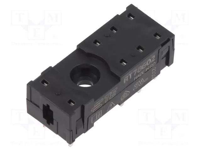 Socket; PIN: 8; 16A; 240VAC; PCB,THT; round pin; -25÷70°C SCHRACK RT78602