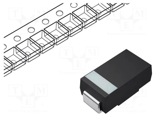 Diode: Schottky rectifying; SMA; SMD; 200V; 2A; reel,tape SMC DIODE SOLUTIONS SK220ATR-SMC