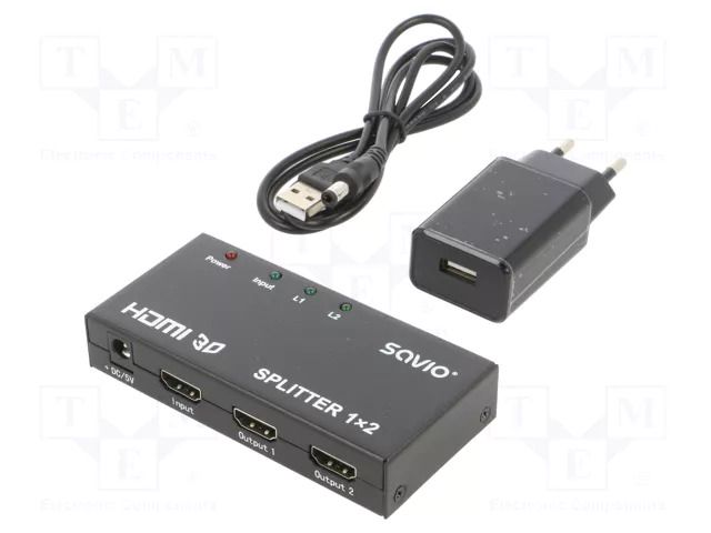 Splitter; 3D,Dolby-True HD,DTS-HD,Full HD 1080p,LPCM; black SAVIO SAVKABELCL-42