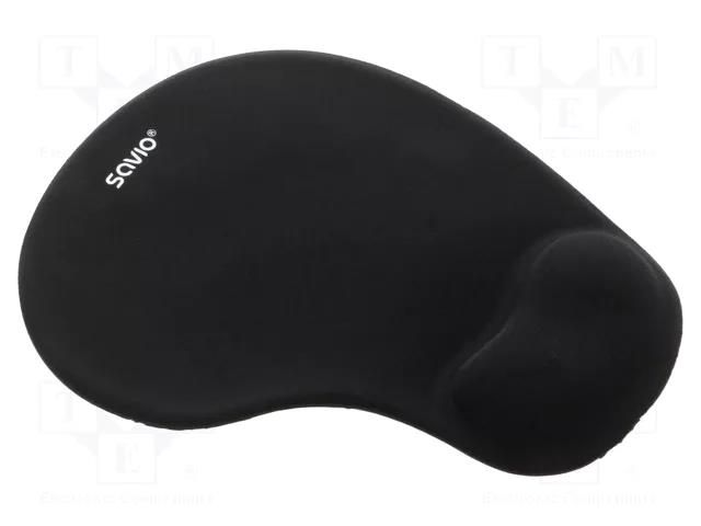 Pad; black; mouse,wrist; Features: gel SAVIO SAVMP-01B