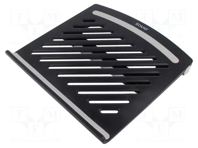 Stand; 15.6"; grey; rubber,plastic; 245x245x25mm; laptop,tablet SAVIO SAVPB-02