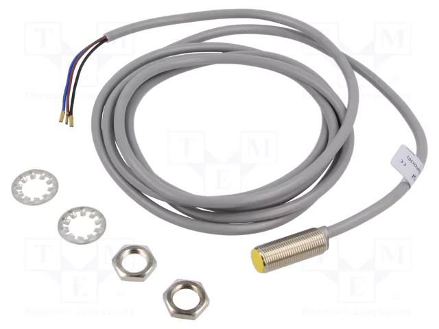 Sensor: inductive; OUT: PNP / NO; 0÷6mm; 10÷30VDC; M12; 2m; IP67 INDUAL EL12F06PO