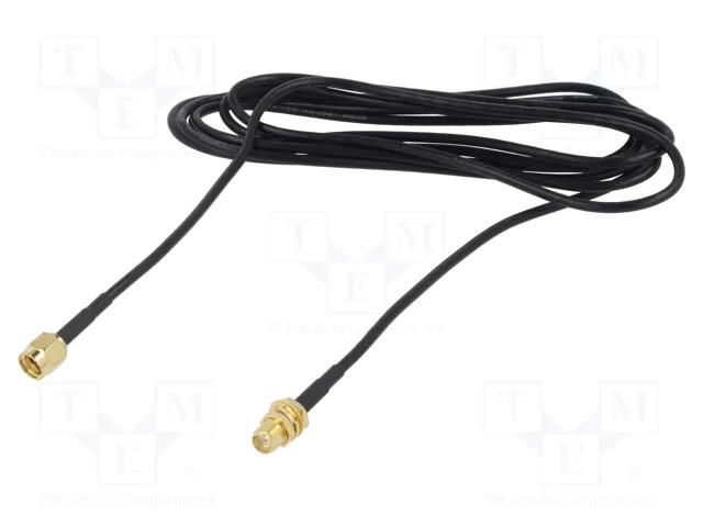 Cable; 2m; SMA male,SMA female; black; straight; 50Ω ONTECK SMA-04-2.0