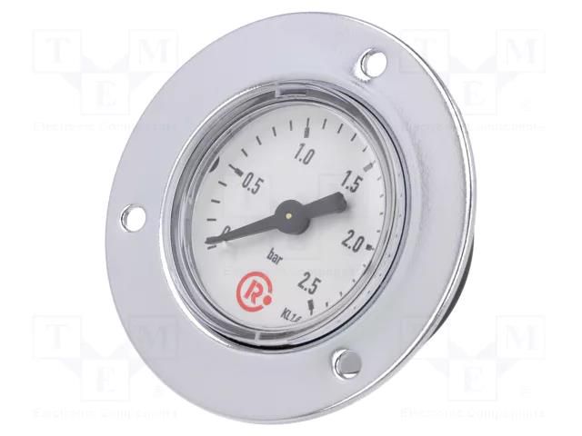 Manometer; 0÷2.5bar; G 1/8",rear connection; 40mm; Temp: -20÷60°C PNEUMAT 303/40
