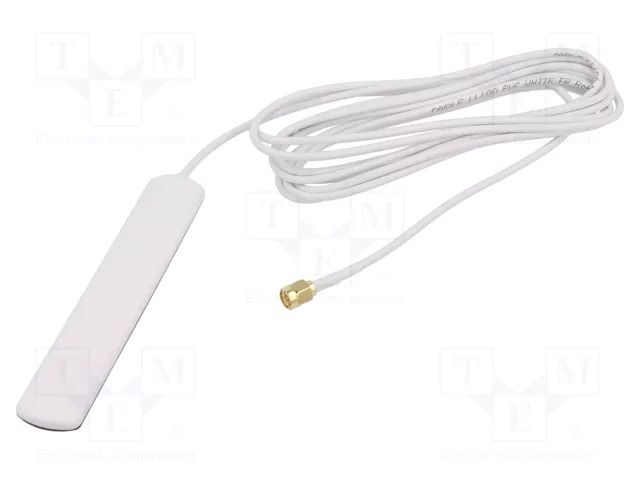 Antenna; 2G,3G,4G,GSM,LTE; 2.2dBi,3dBi,4dBi; glued; 116x22x6.7mm 2J Antennas 5024PW300LL100WSMA