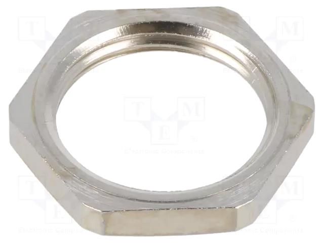 Nut; PG36; brass; 51mm; Plating: nickel; Entrelec TE Connectivity 1SNG608024R0000