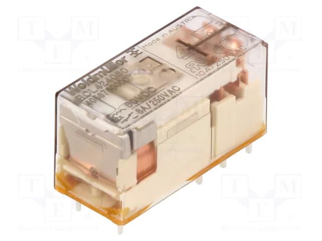 Relay: electromagnetic; DPDT; Ucoil: 60VDC; 8A; RCL; max.250VAC WEIDMÜLLER RCL424060