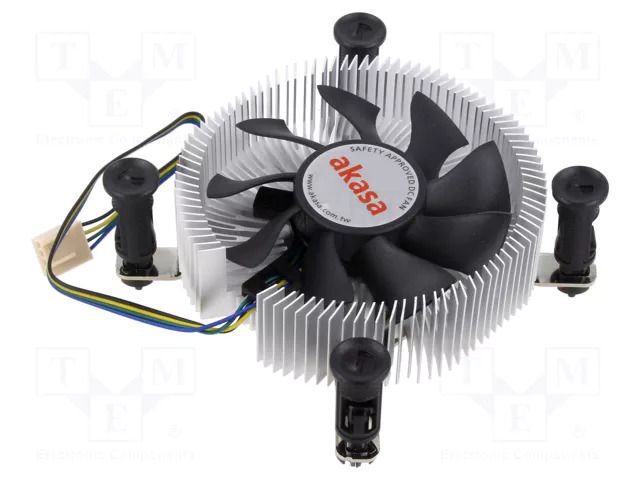 Heatsink: extruded; 12VDC; aluminium,copper; 56.9m3/h; H: 29.92mm Akasa AK-CC6602HP01