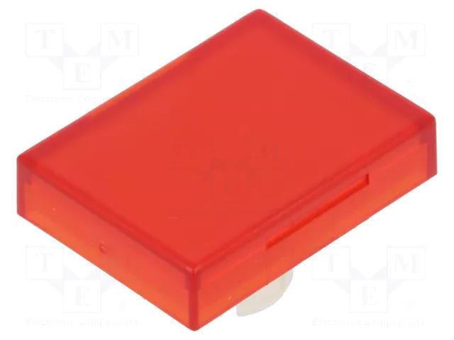 Actuator lens; 22mm; 61; red,transparent; plastic; Dim: 18x24mm EAO 61-9681.2