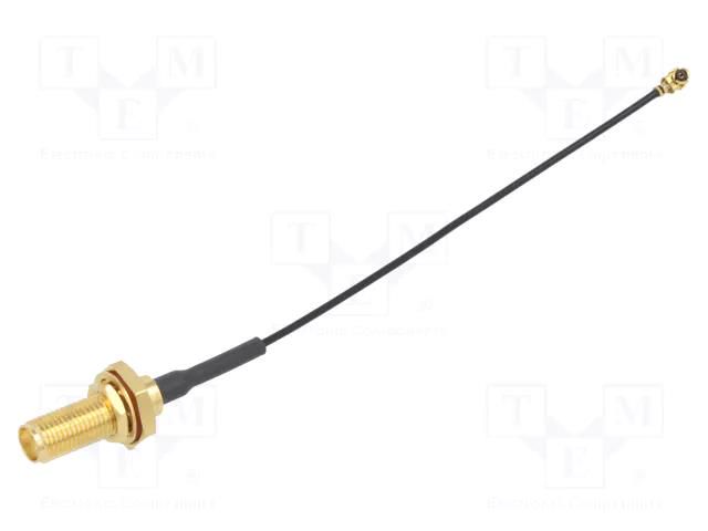 Cable; AMC female,SMA female; angled,straight; 0.1m AMPHENOL RF 336319-12-0100