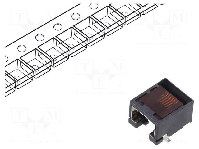 connector Modular Jack, Right-Angle, shilded MOLEX MX-95540-6886