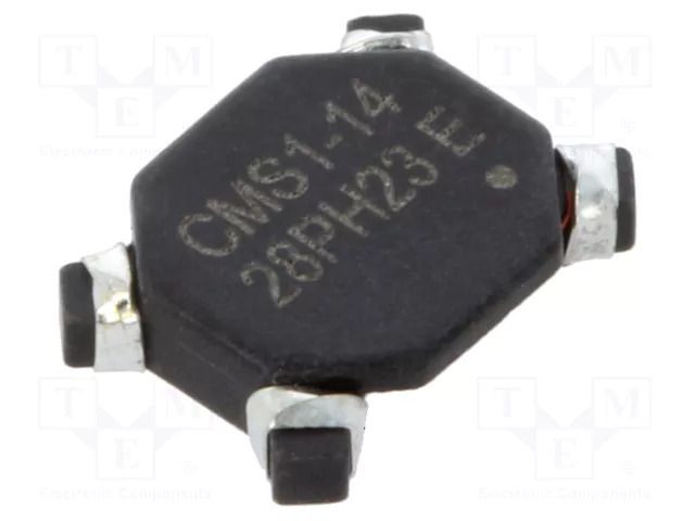 Inductor: common mode; SMD; 205uH; 850mA; 9.4x7.2x2.6mm; 186mΩ EATON ELECTRONICS CMS1-14-R