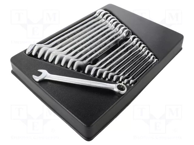 Wrench-set; combination spanner; 19pcs. KING TONY KT-9-1219MR01