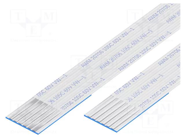 FFC tape; Cores: 6; Tape ph: 1mm; contacts on the same side; 60V GCT 10-06-A-0101-C