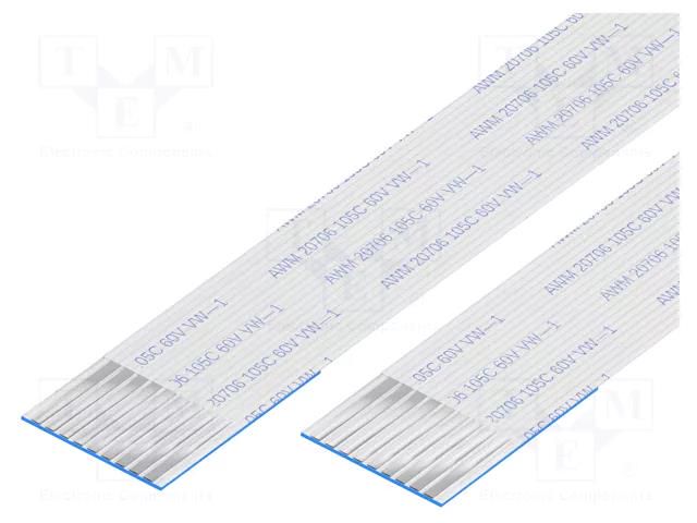 FFC tape; Cores: 9; Tape ph: 1mm; L: 101mm; 1A; 60V; Plating: tinned GCT 10-09-A-0101-C