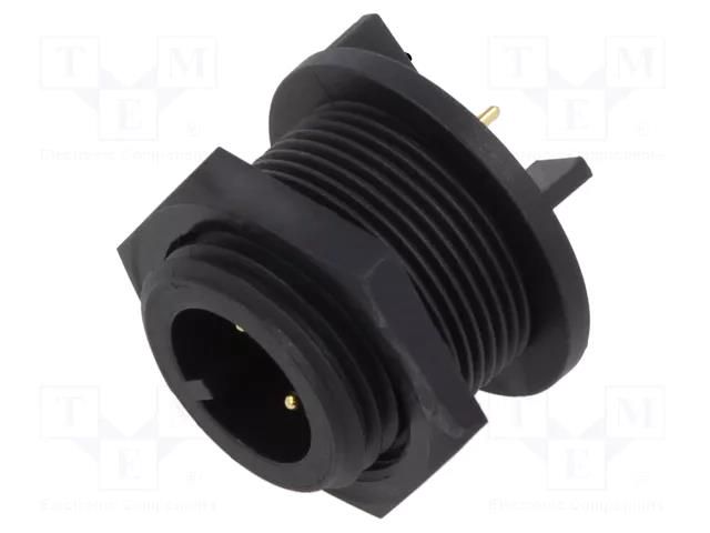 Connector: circular; socket; male; PIN: 2; Buccaneer 400; IP68; 250V BULGIN PX0413/02P/PC