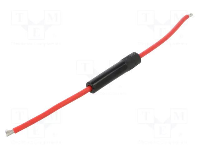 Fuse holder; 6.3x32mm; Imax: 30A; Contacts: brass; Leads: cables OPTIFUSE LPA-07B-10R
