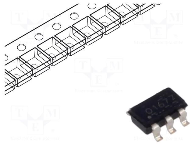 IC: audio amplifier; rail-to-rail output; Ch: 1; SOT23-5; 3000pcs. TEXAS INSTRUMENTS OPA1677DBVR