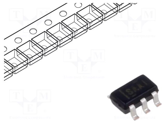 IC: interface; receiver,line driver; 630Mbps; 2.4÷3.6VDC; LVDS TEXAS INSTRUMENTS SN65LVDS1DBVR