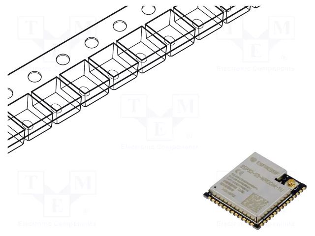 Module: IoT; Bluetooth: BLE; WiFi; external; IEEE 802.11b/g/n; SMD ESPRESSIF ESP32S3-WRM1U-8R2