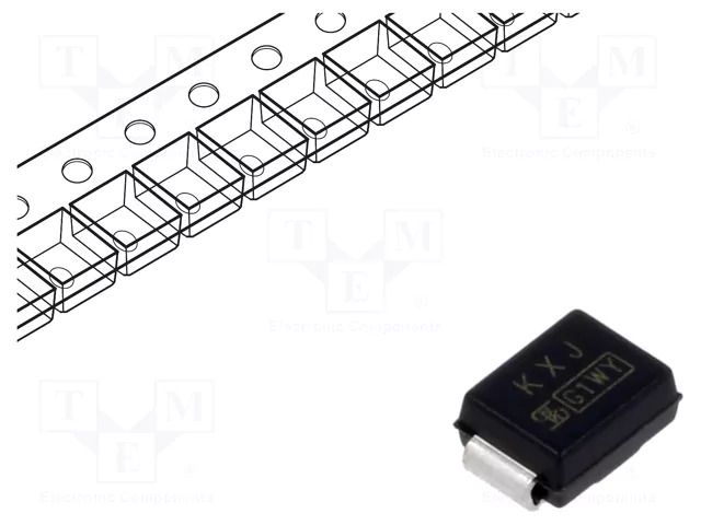 Diode: TVS; 600W; 15V; 29A; bidirectional; ±5%; SMB; reel,tape; P6SMB TAIWAN SEMICONDUCTOR P6SMB15CA-TSC