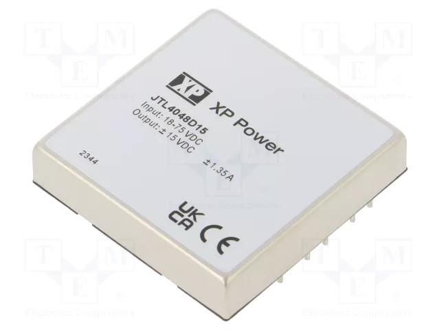 Converter: DC/DC; 40W; Uin: 18÷75VDC; Uout: 15VDC; Uout2: -15VDC XP POWER JTL4048D15