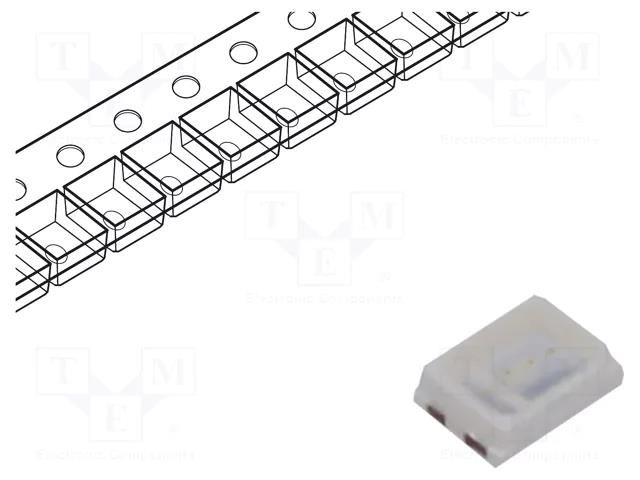 LED; blue; SMD; 2016; 500÷750mcd; 2.9÷3.8VDC; 2x1.6x0.6mm; 120° OPTOSUPPLY OSB42016C1A-60MA