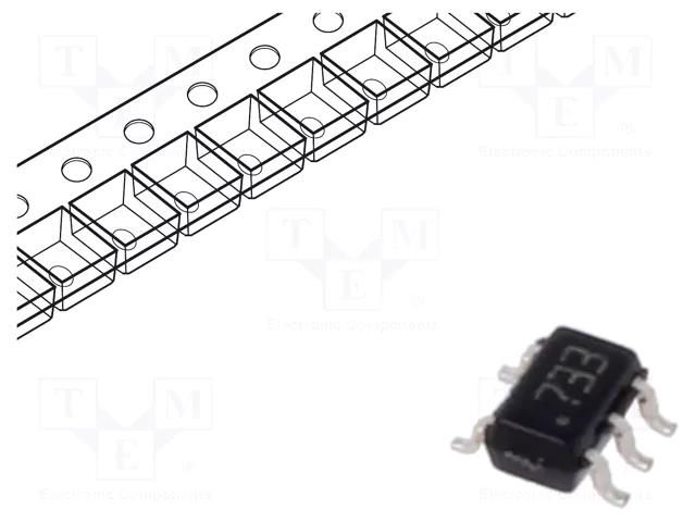 IC: voltage regulator; LDO,linear,fixed; 3.3V; 85mA; SOT323-5L STMicroelectronics ST715C33R
