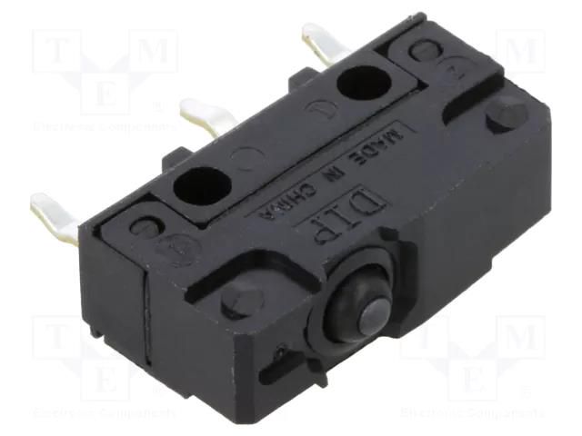 Microswitch SNAP ACTION; 2A/250VAC; 2A/30VDC; without lever DIPTRONICS MSW-2PN-1D