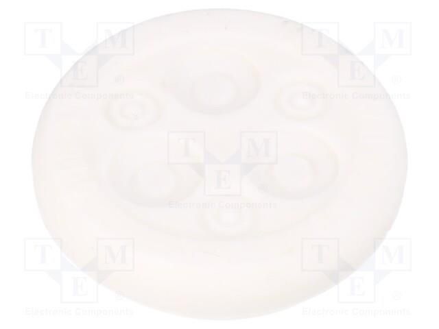 Multigate grommet; Ømount.hole: 28mm; white; Panel thick: 1.5÷5mm HT HI TECH POLYMERS HTL-28-6-TPE-V0