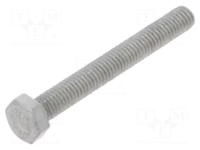 Screw; M5x40; 0.8; Head: hexagonal; A2 stainless steel; DIN 933 KRAFTBERG M5X40/D933-A2