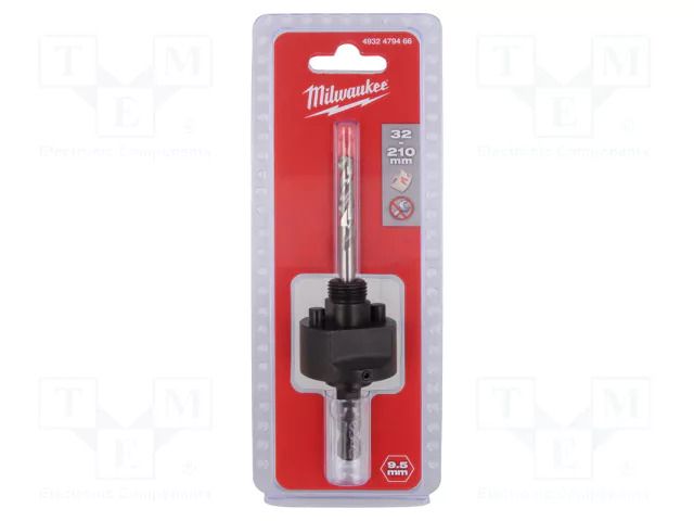 Hole saw adapter; hexagonal 9.5mm Milwaukee MW-4932479466