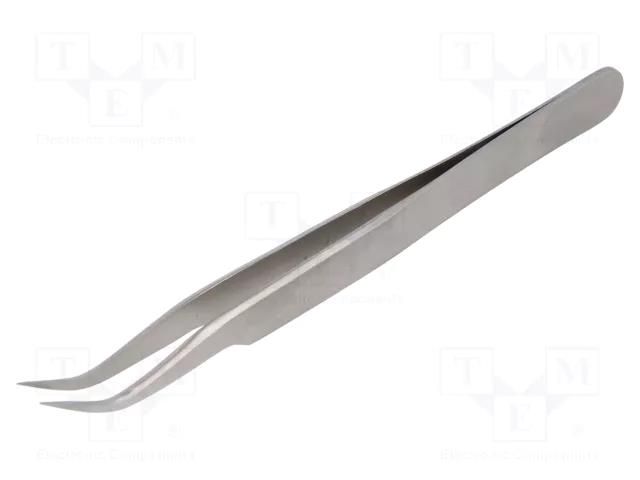 Tweezers; 115mm; for precision works; Blades: narrow,curved WELLER WEL.7SASL