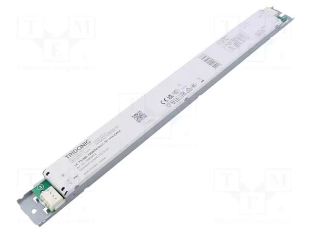 Power supply: switching; LED; 75W; 15÷54VDC; 900÷1900mA; IP20; LC TRIDONIC 28004412