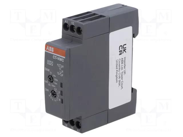 Timer; 0,05s÷100h; SPDT; 24÷240VAC; 24÷48VDC; -20÷60°C; IP20 ABB 1SVR508130R0000