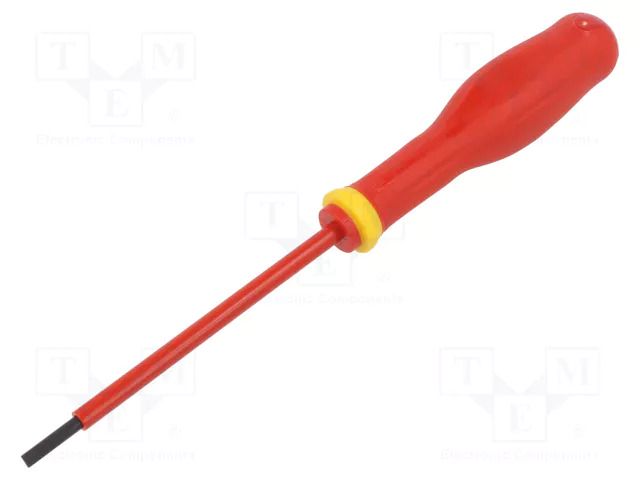 Screwdriver: insulated; slot; 3.5x0.6mm; Blade length: 100mm FACOM FACOM-AT3.5X100VE