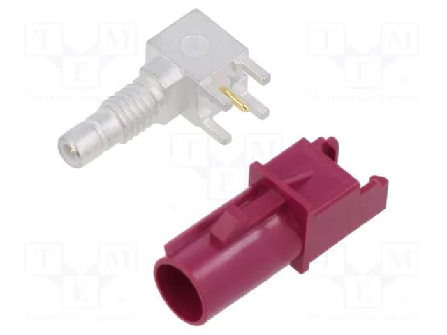 Connector: FAKRA; socket; male; FAKRA Generation 1; angled 90° AMPHENOL RF FA1-NDRP-PCB-8