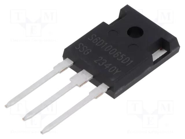 Diode: Schottky rectifying; SiC; THT; 650V; 10A; TO247-3,TO247AD SMC DIODE SOLUTIONS S6D10065D1-SMC