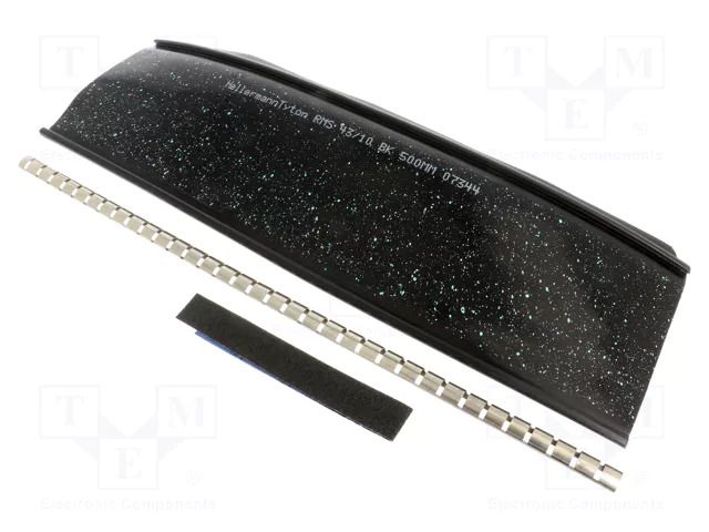 Heat shrinkable repair sleeve; 0.5m; black HELLERMANNTYTON RMS43-10-BK-500