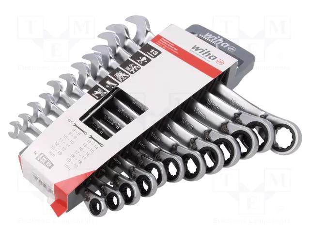 Wrenches set; combination spanner,with ratchet; 12pcs. WIHA WIHA.44661