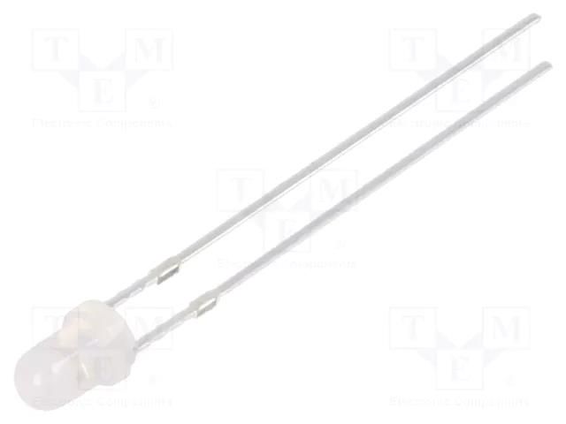 LED; red/yellow; 3mm; 30°; Front: convex; 2.1÷2.6VDC; No.of term: 2 OPTOSUPPLY OSRYP23132A