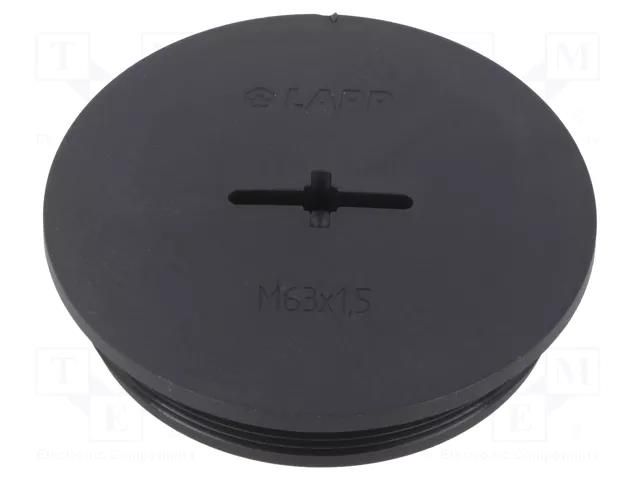 Stopper; M63; 1.5; IP68; polyamide; black; SKINDICHT®; with seal LAPP BLK-GL-M63+O-R9005